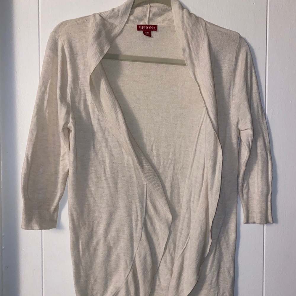 Cream colored cardigan
